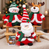 Christmas Plush Toys Set | 3-Piece Santa, Snowman & Moose Holiday Decorations