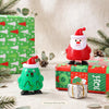 Christmas Wind-Up Jumping Toys | 6-Piece Festive Santa, Snowman & Reindeer Toy Set