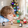 Christmas Wind-Up Jumping Toys | 6-Piece Festive Santa, Snowman & Reindeer Toy Set