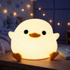 Cute Duck Silicone Night Light | Rechargeable Touch Lamp for Kids 🐥✨