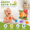 Interactive Duck Bath Toys for Toddlers | Sensory Water Play Set with 3 Stacking Cups