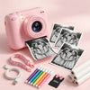 Kids Instant Print Digital Camera | 1080P HD Camera with Photo Paper & 32GB Card (Pink)