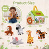 Mini Zoo Stuffed Animals Set | Interactive Plush Animal Toys for Toddlers