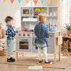 Wooden Kids Play Kitchen Set | Pretend Cooking Kitchen with 18 Accessories