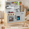 Wooden Kids Play Kitchen Set | Pretend Cooking Kitchen with 18 Accessories