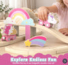 Unicorn Wooden Train Set for Kids | Magical Castle Railway Playset