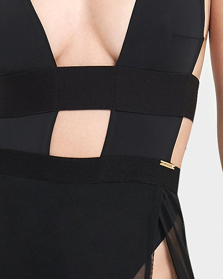 Side view of lightweight chemise with relaxed silhouette
