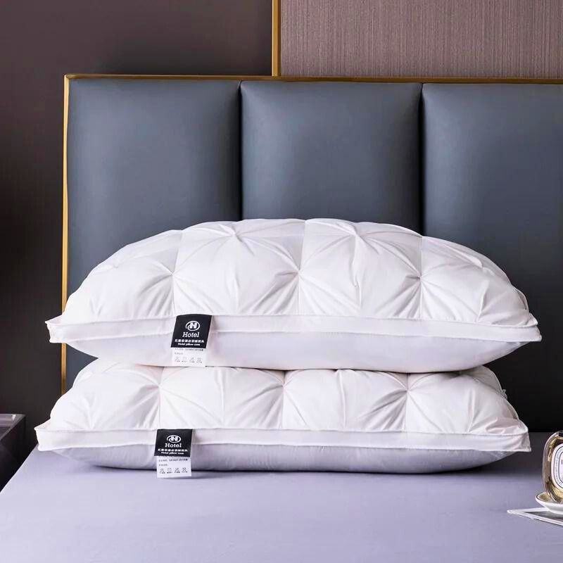 Goose down pillow with removable breathable pillowcase
