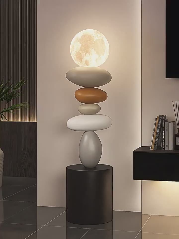 Modern Art Home Decor Stone Sculpture Light Luxury High-end Living Room Decorative Accessories Creative Luminous Floor Ornament