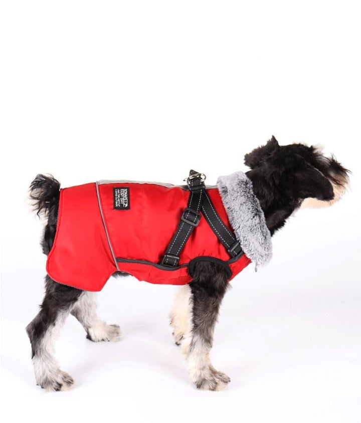 PawsGuard Waterproof Winter Jacket For Dogs With Harness