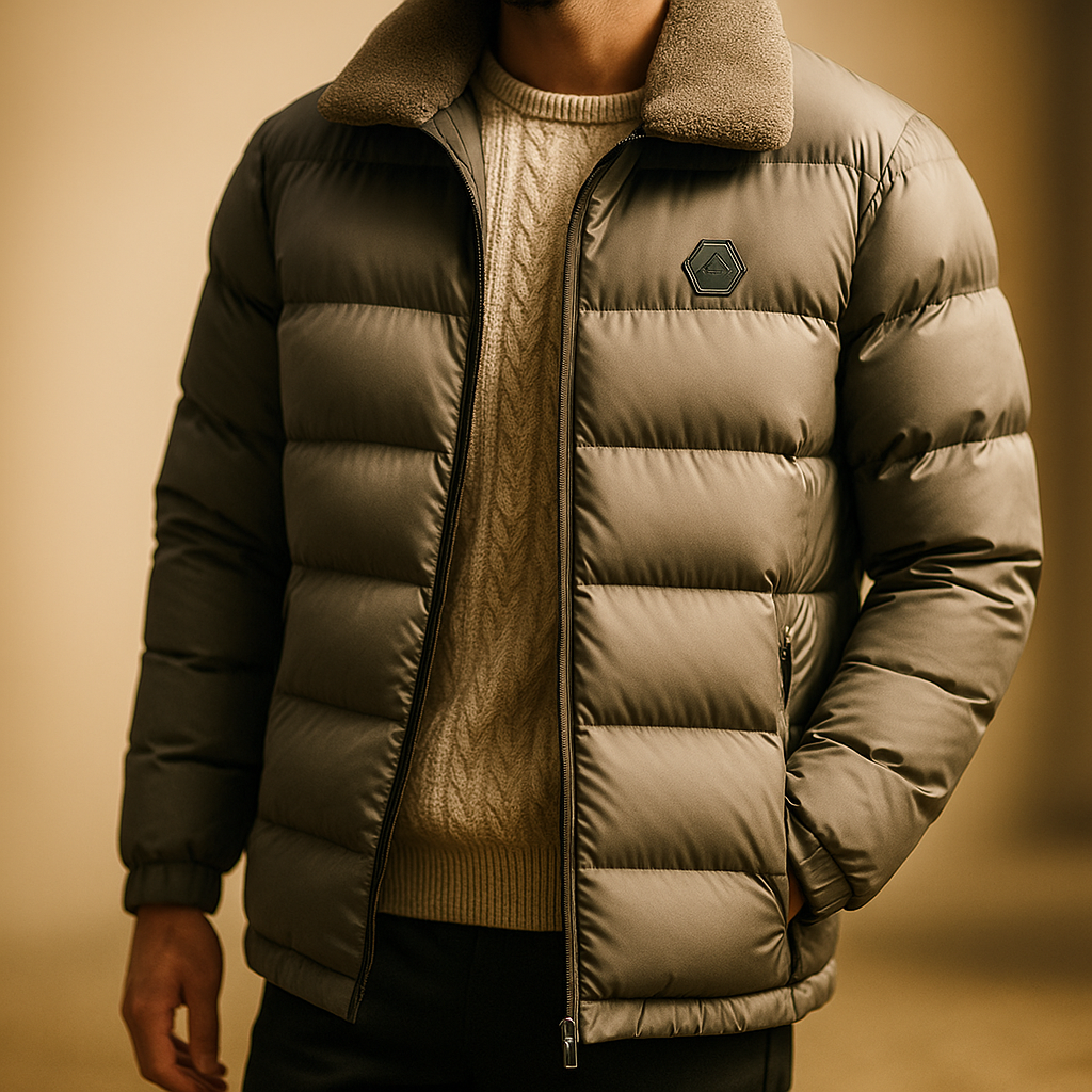 The Noir Shield Puffer Jacket